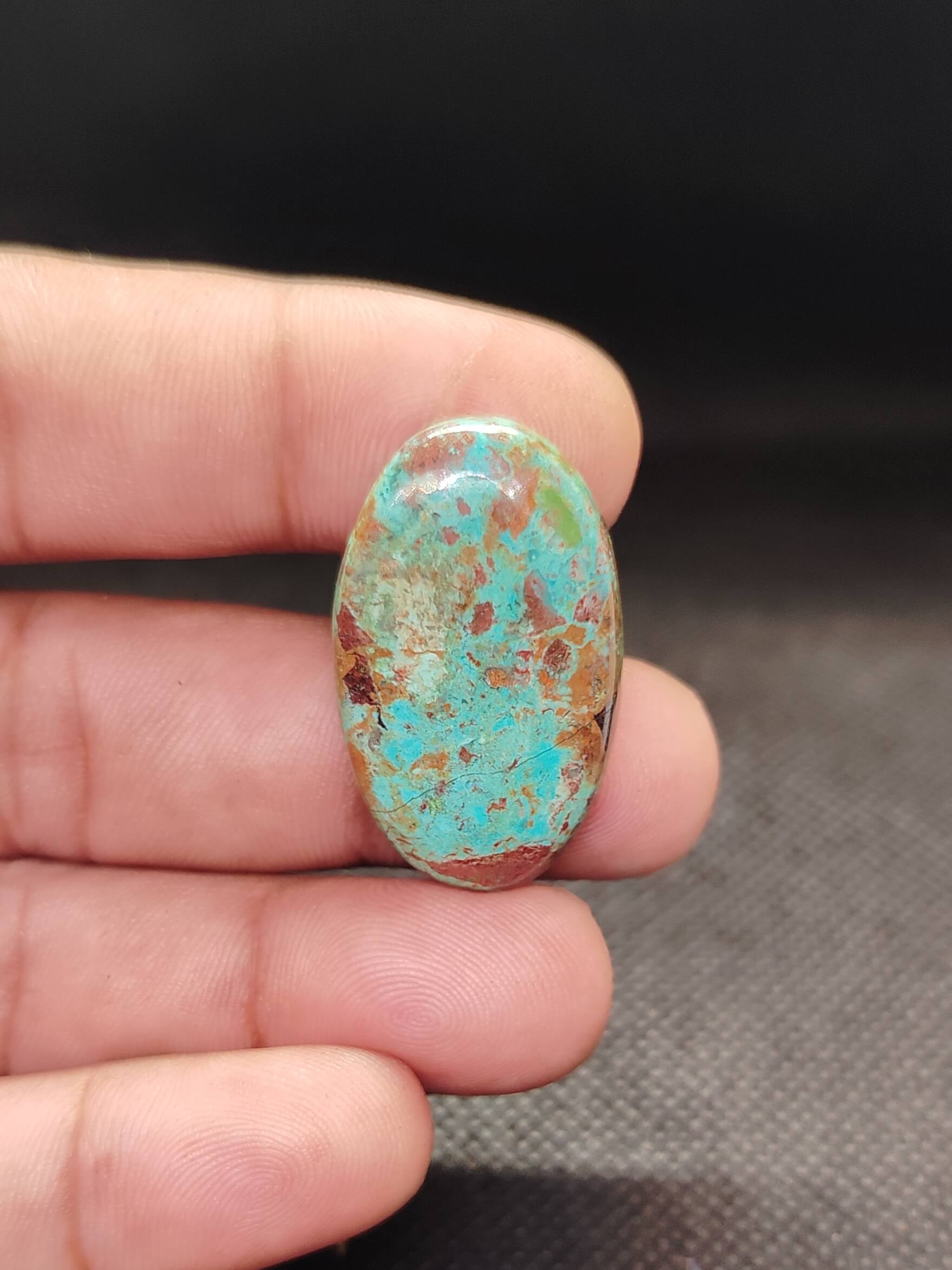 33mm Chrysocolla Gemstone for Jewelry Making