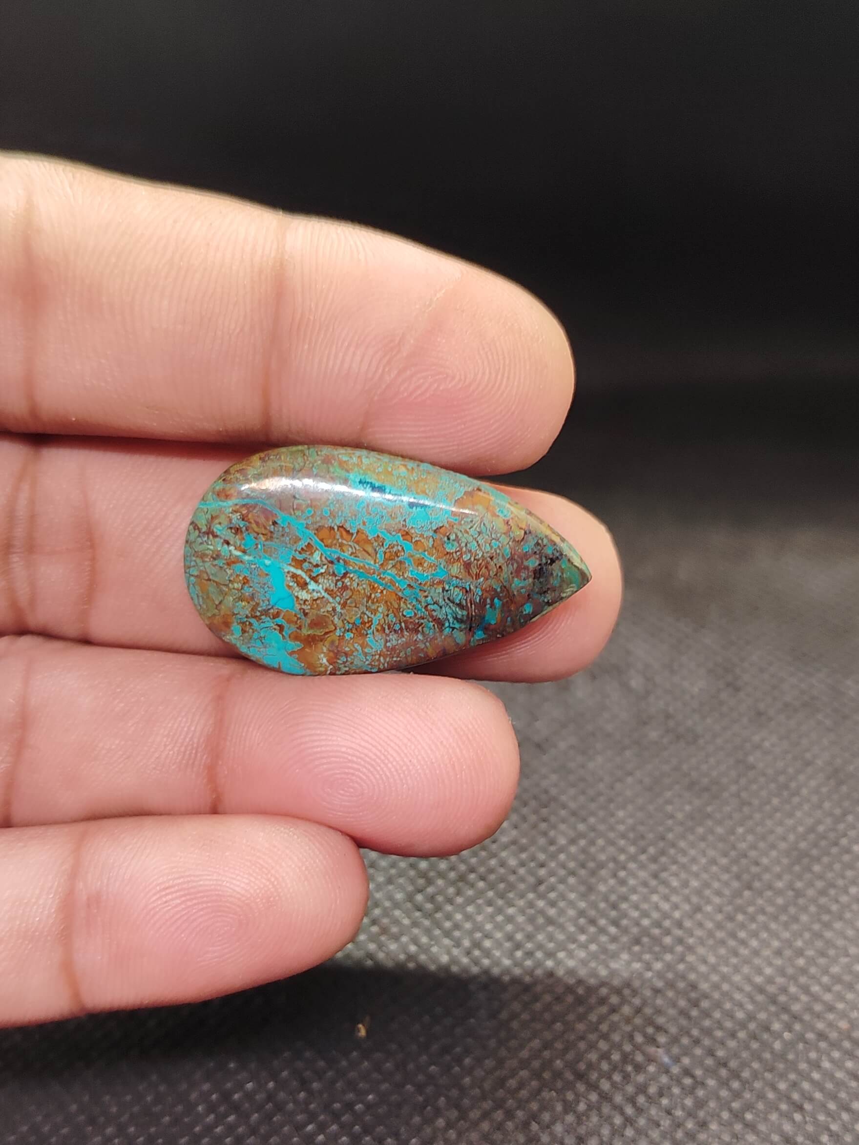 34mm Chrysocolla Collector Gemstone - Image 2