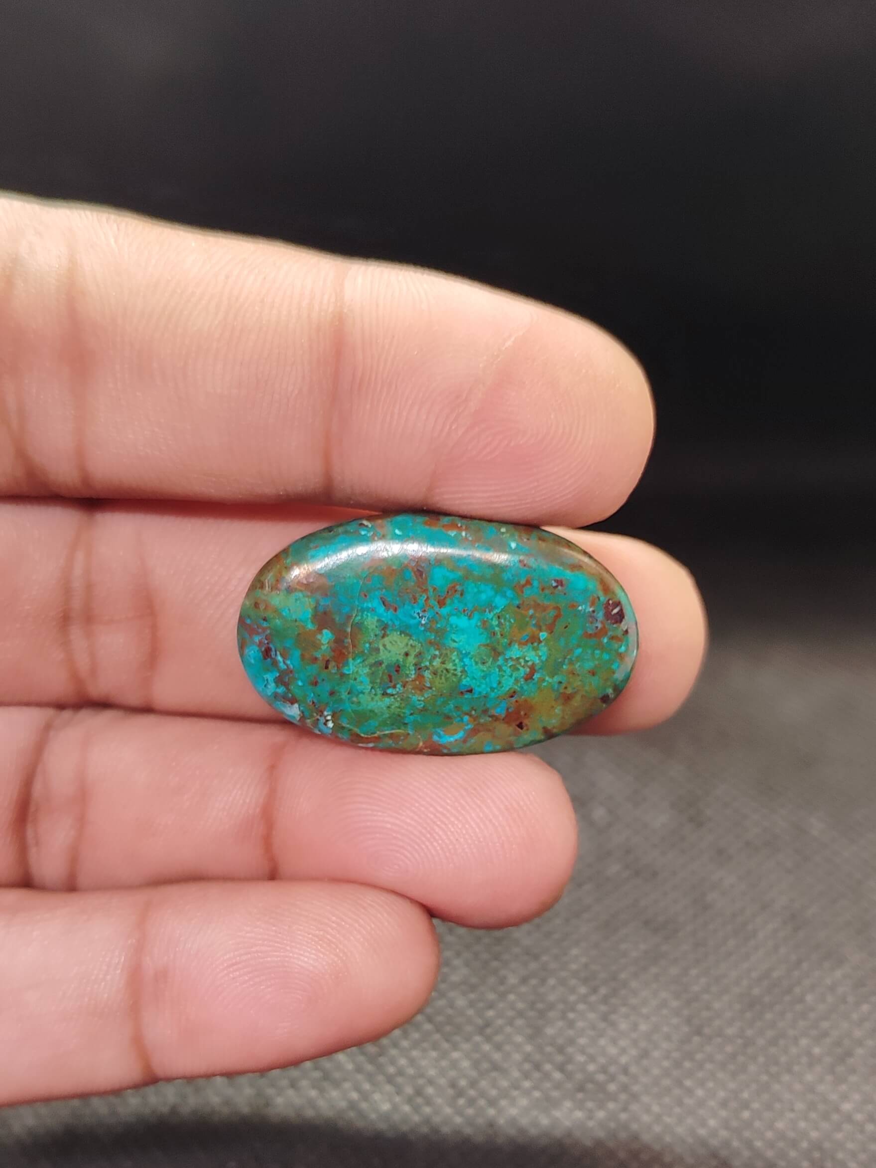 32mm Chrysocolla One of a Kind Gemstone - Image 3