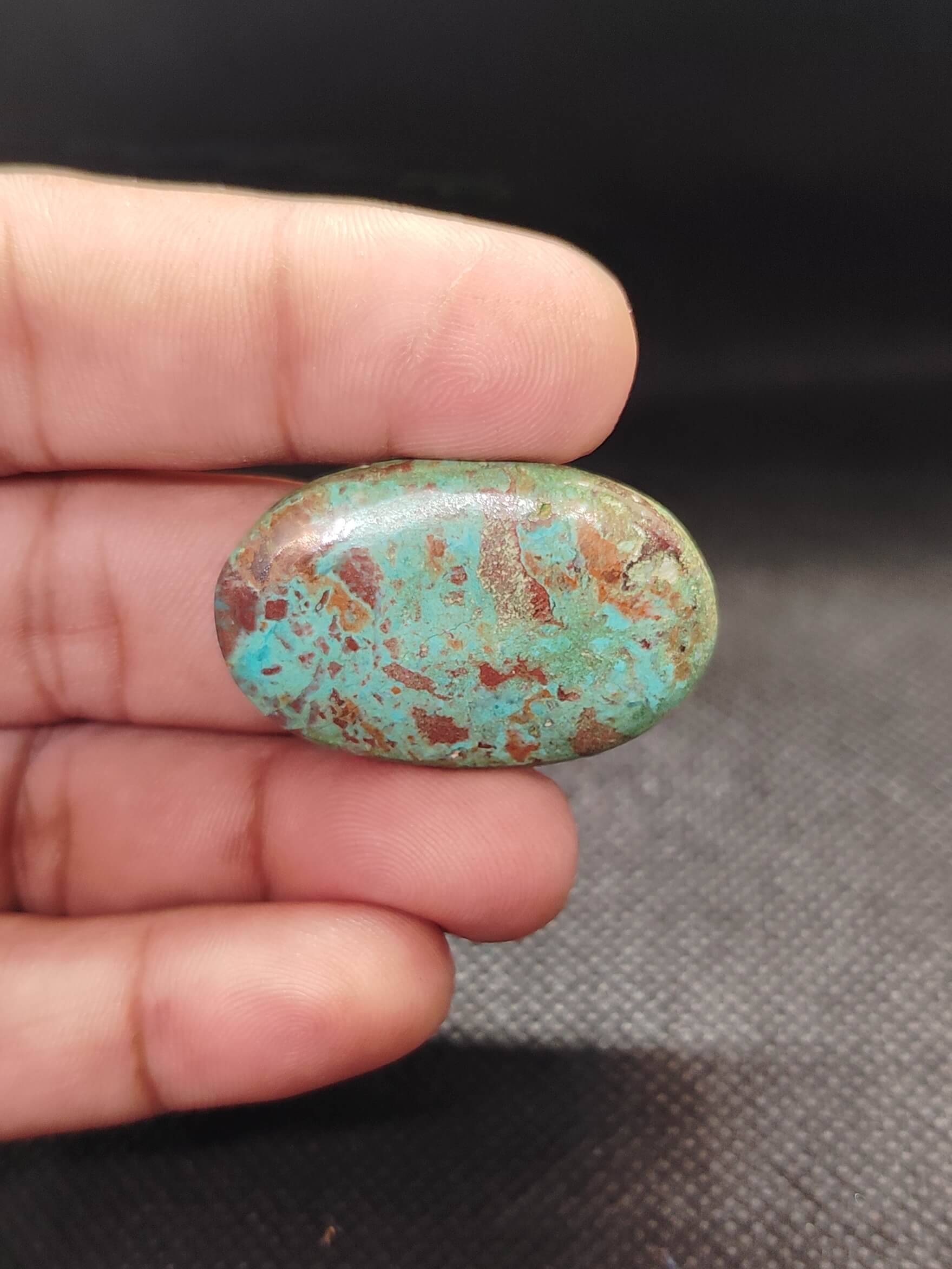 38mm Chrysocolla Collector Stone - Image 2