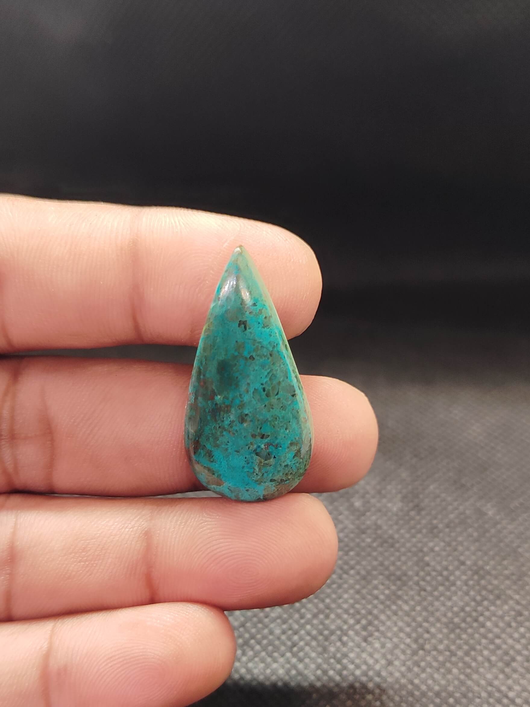 35mm Chrysocolla Cabochon for Artisans