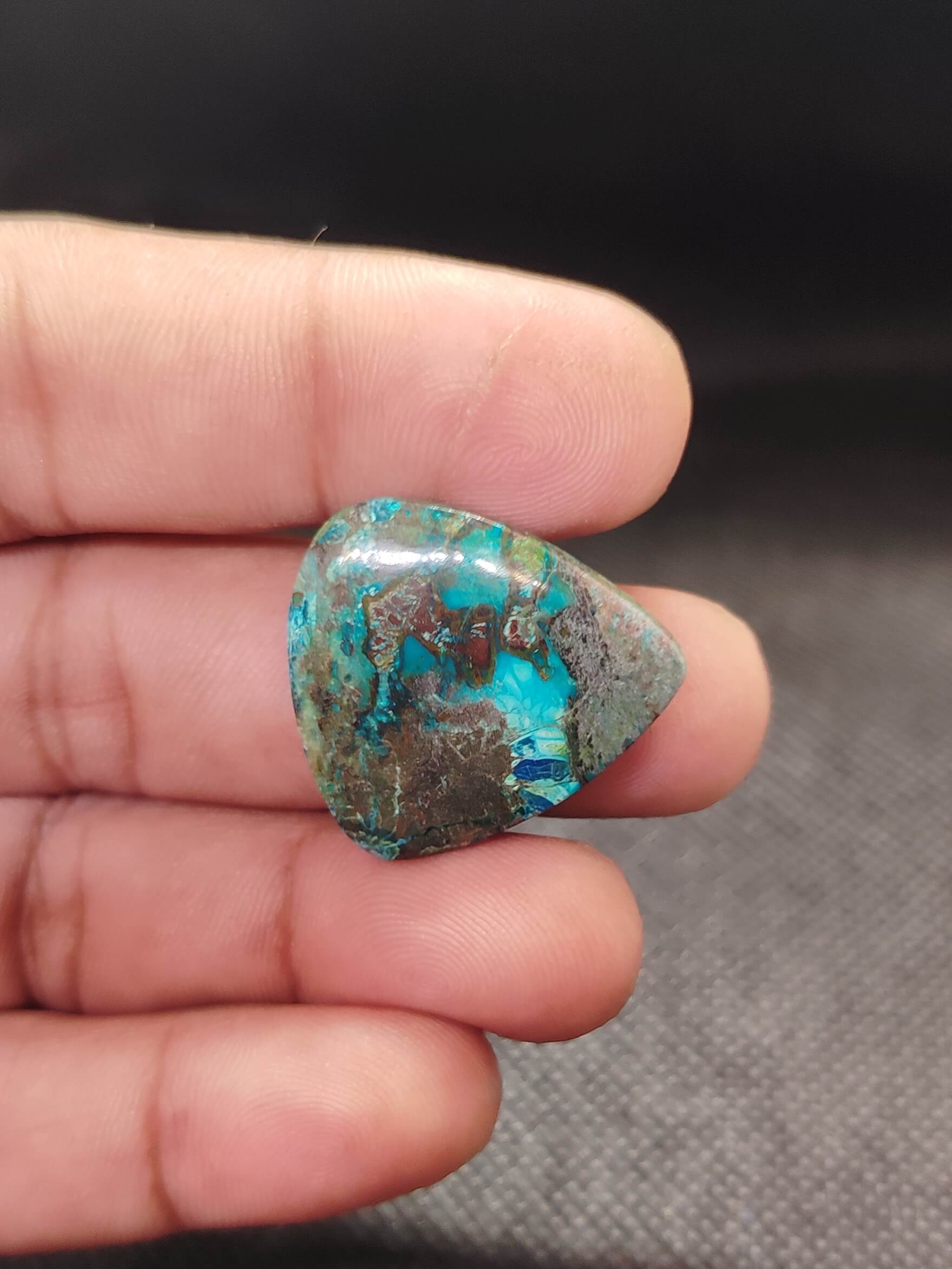 27mm Chrysocolla Collector Stone - Image 2