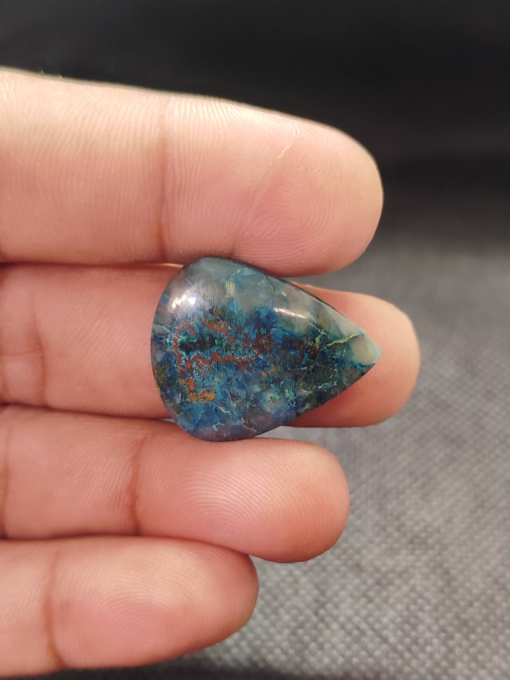 27mm Chrysocolla Statement Cabochon - Image 2