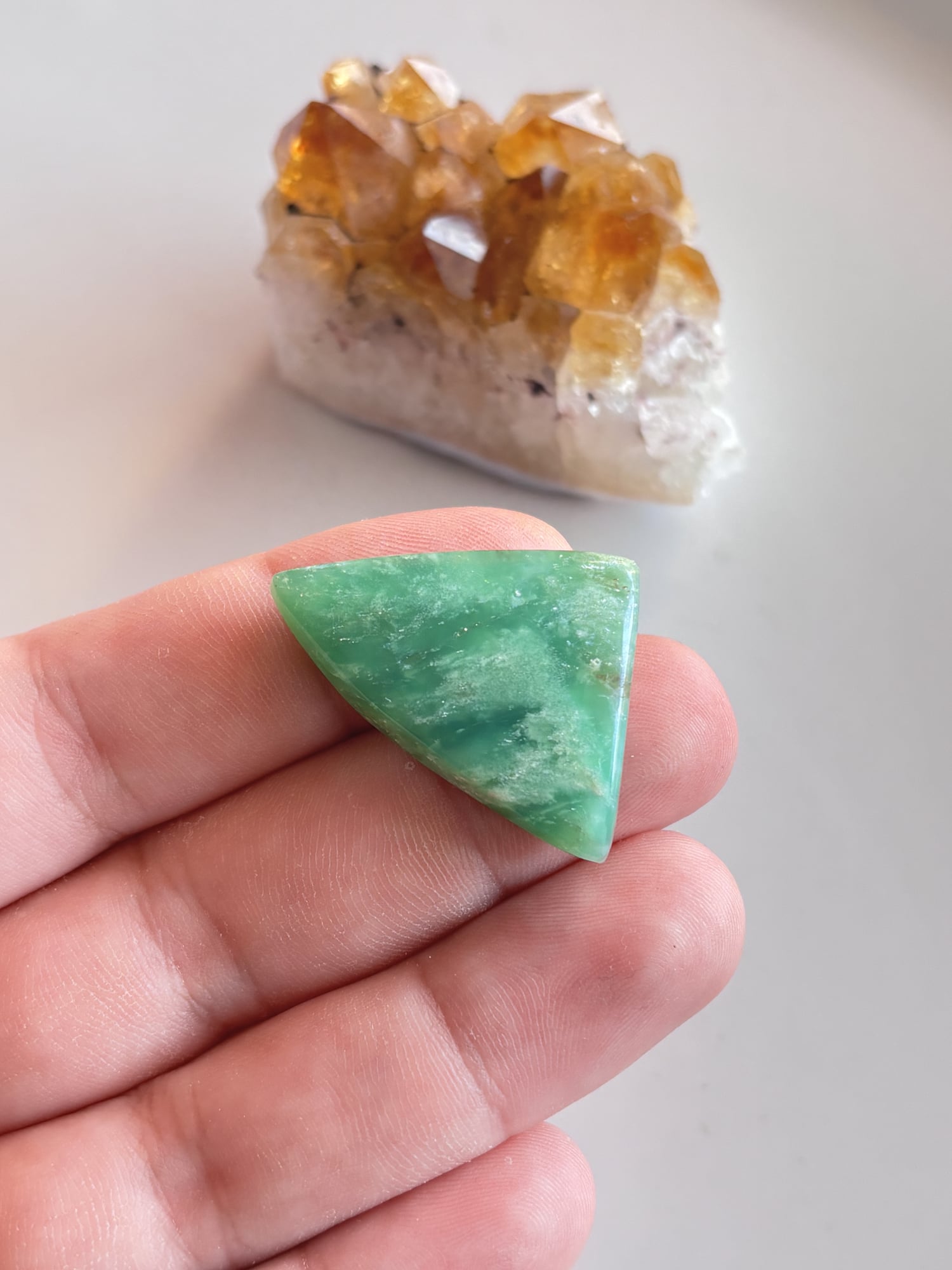 38mm Chrysoprase Gemstone for Creative Pendant Designs - Image 2