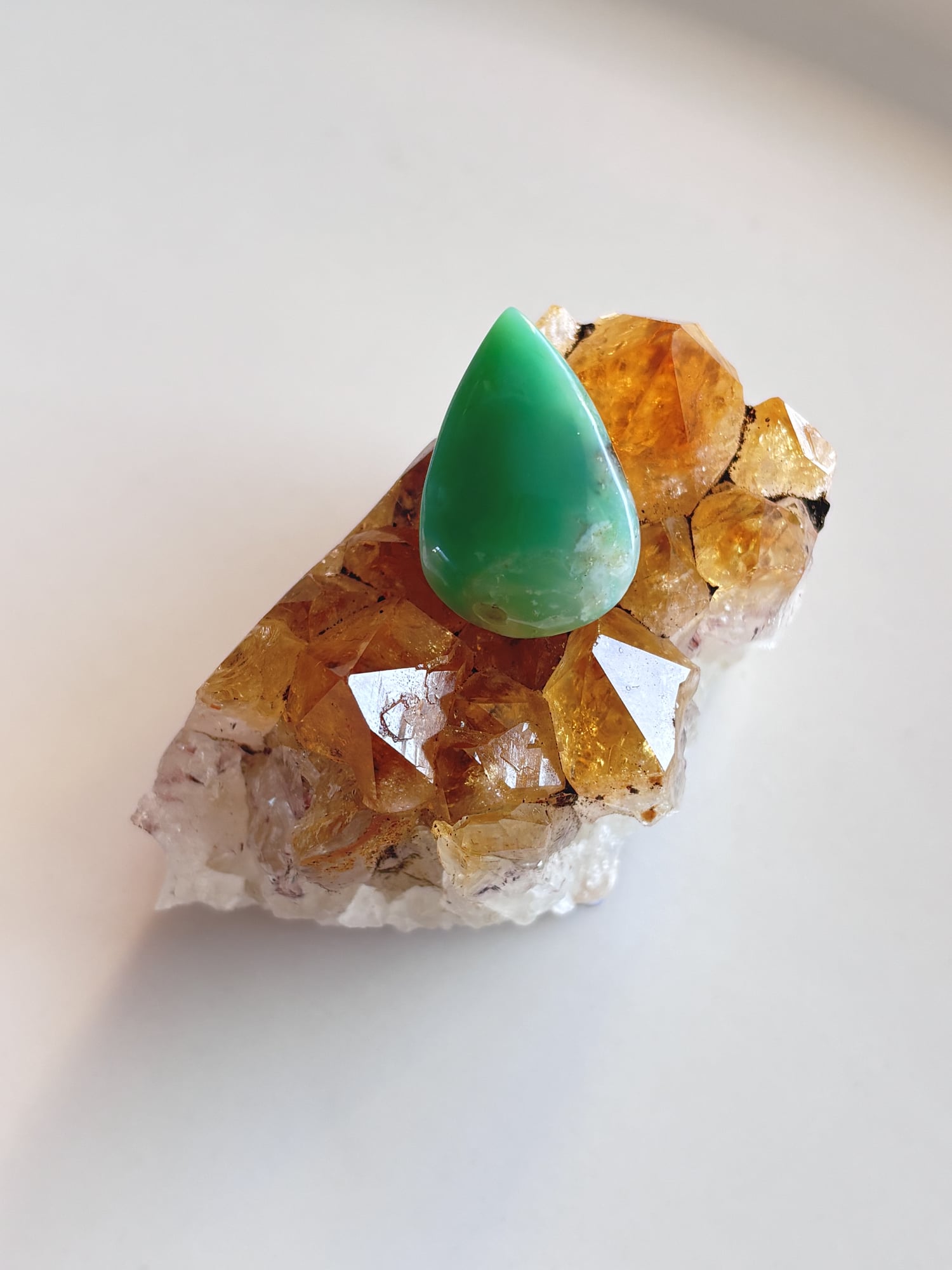 25mm Chrysoprase Cabochon for Macramé Necklaces
