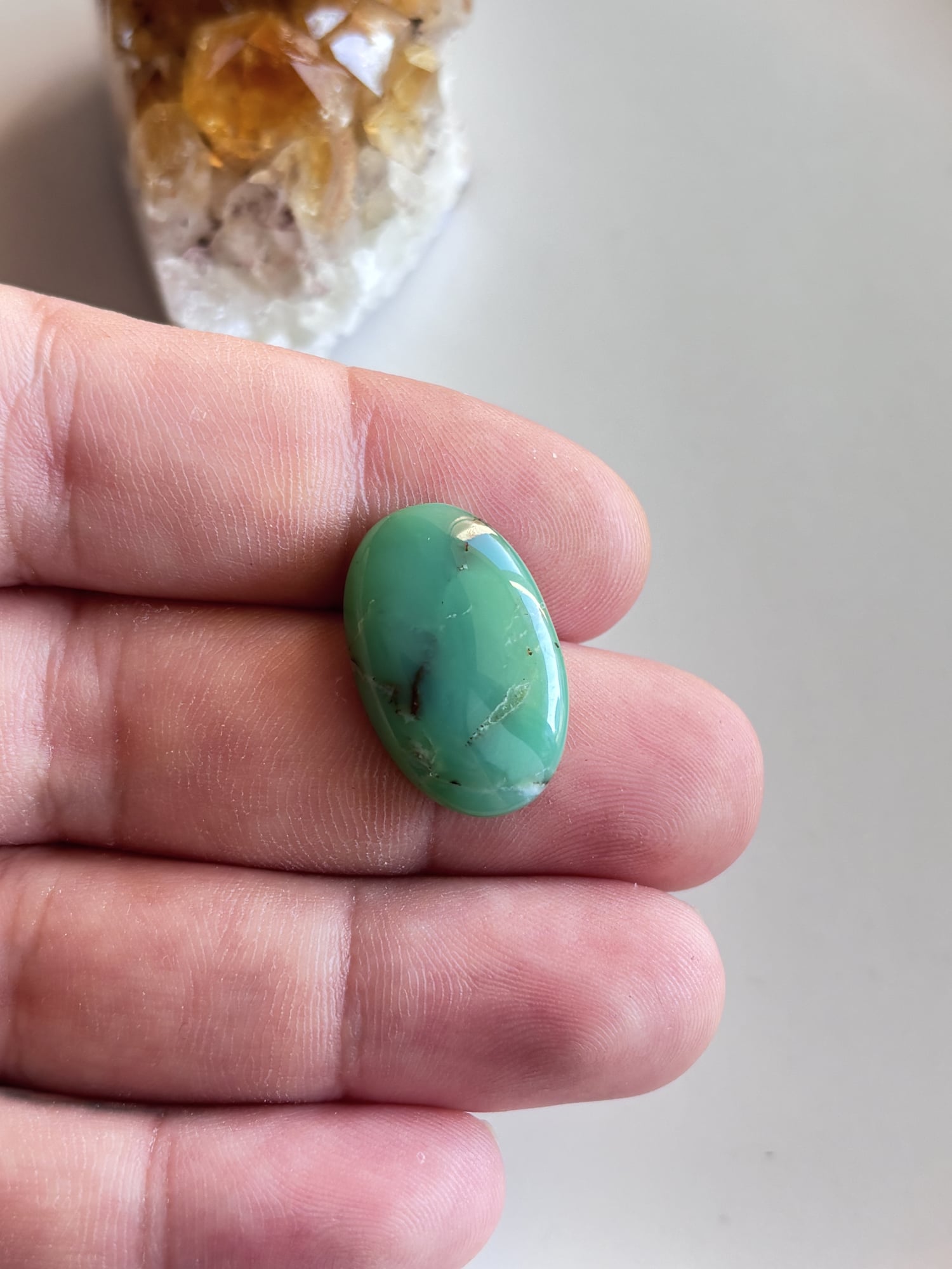 24mm Chrysoprase Gemstone for Creative Pendant Designs - Image 2