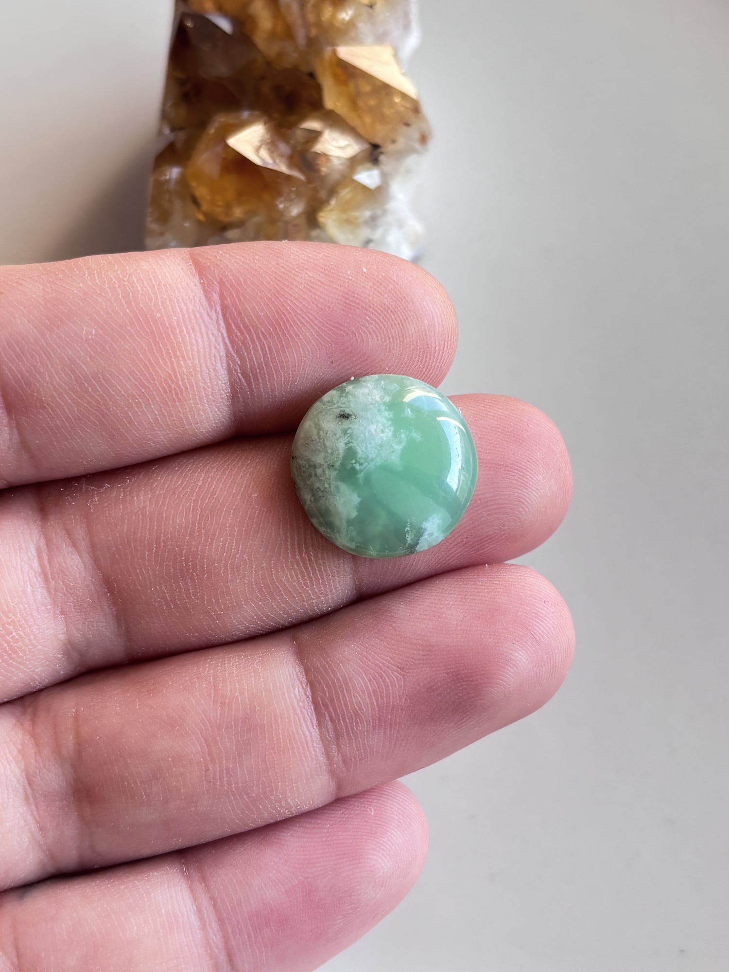 19mm Chrysoprase Cabochon for Jewelry Settings - Image 2
