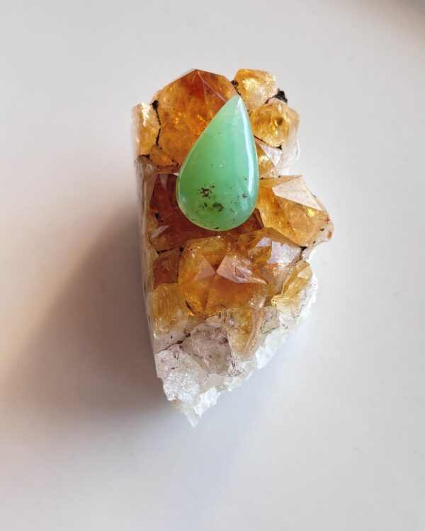 24mm Chrysoprase Cabochon for Personal Jewelry Projects