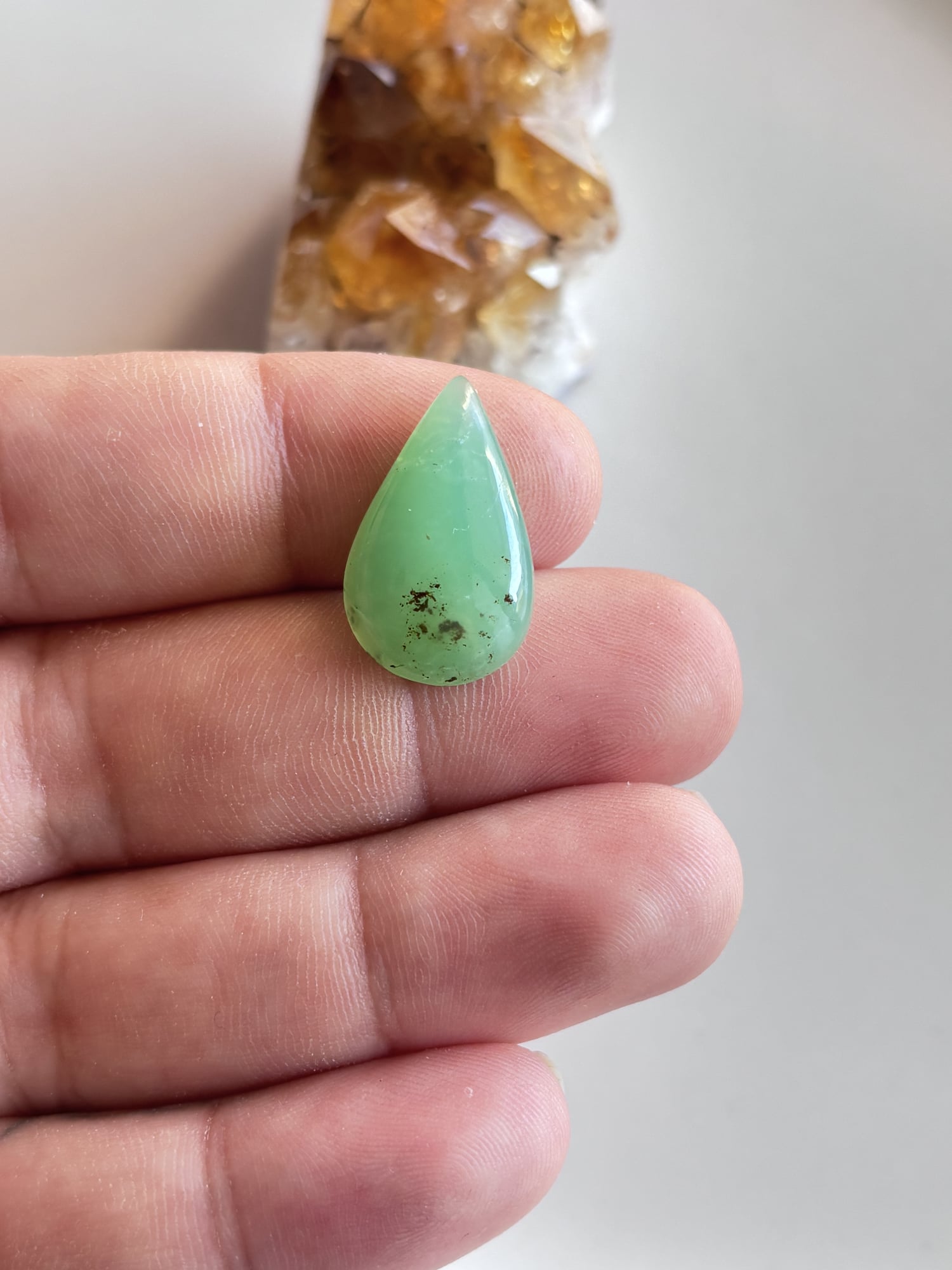 24mm Chrysoprase Cabochon for Personal Jewelry Projects - Image 2