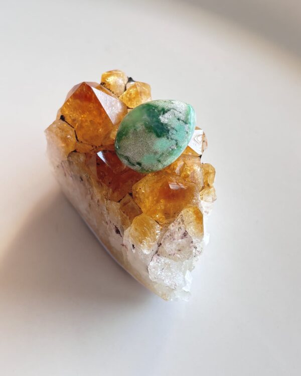 23mm Chrysoprase Gemstone for Handmade Necklaces