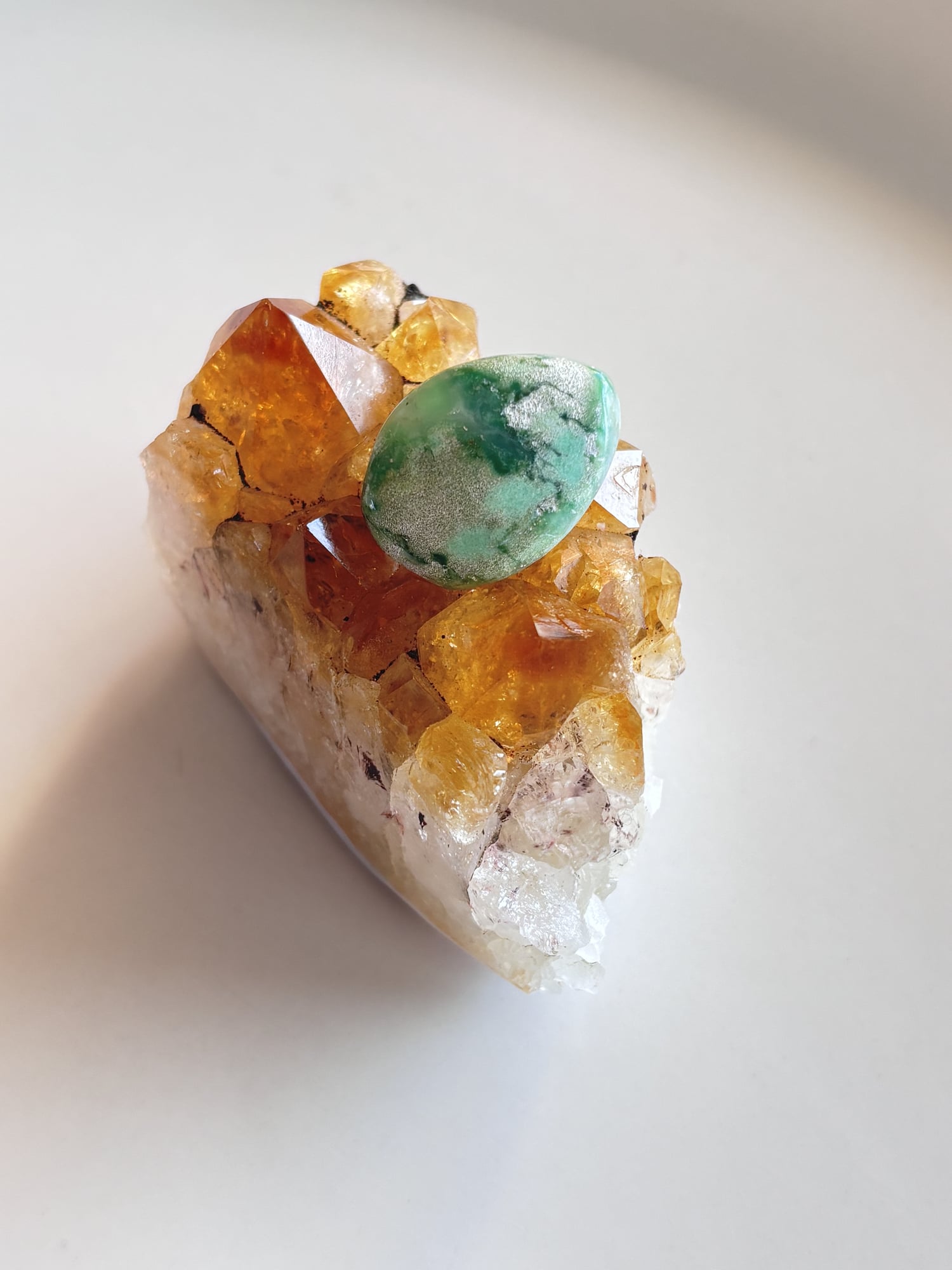 23mm Chrysoprase Gemstone for Handmade Necklaces