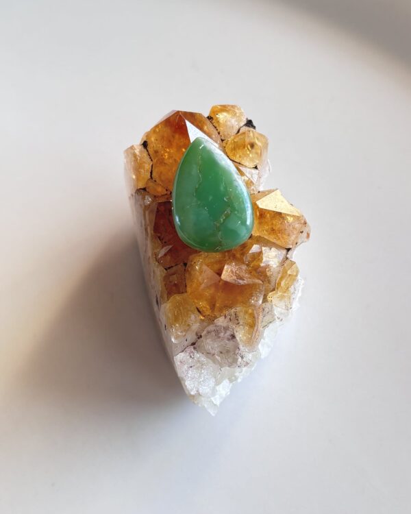 24mm Chrysoprase Cabochon for Custom Jewelry Designs