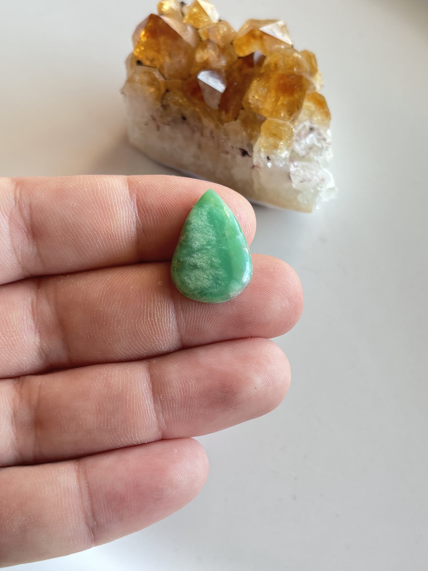 24mm Chrysoprase Cabochon for Jewelry Settings - Image 2