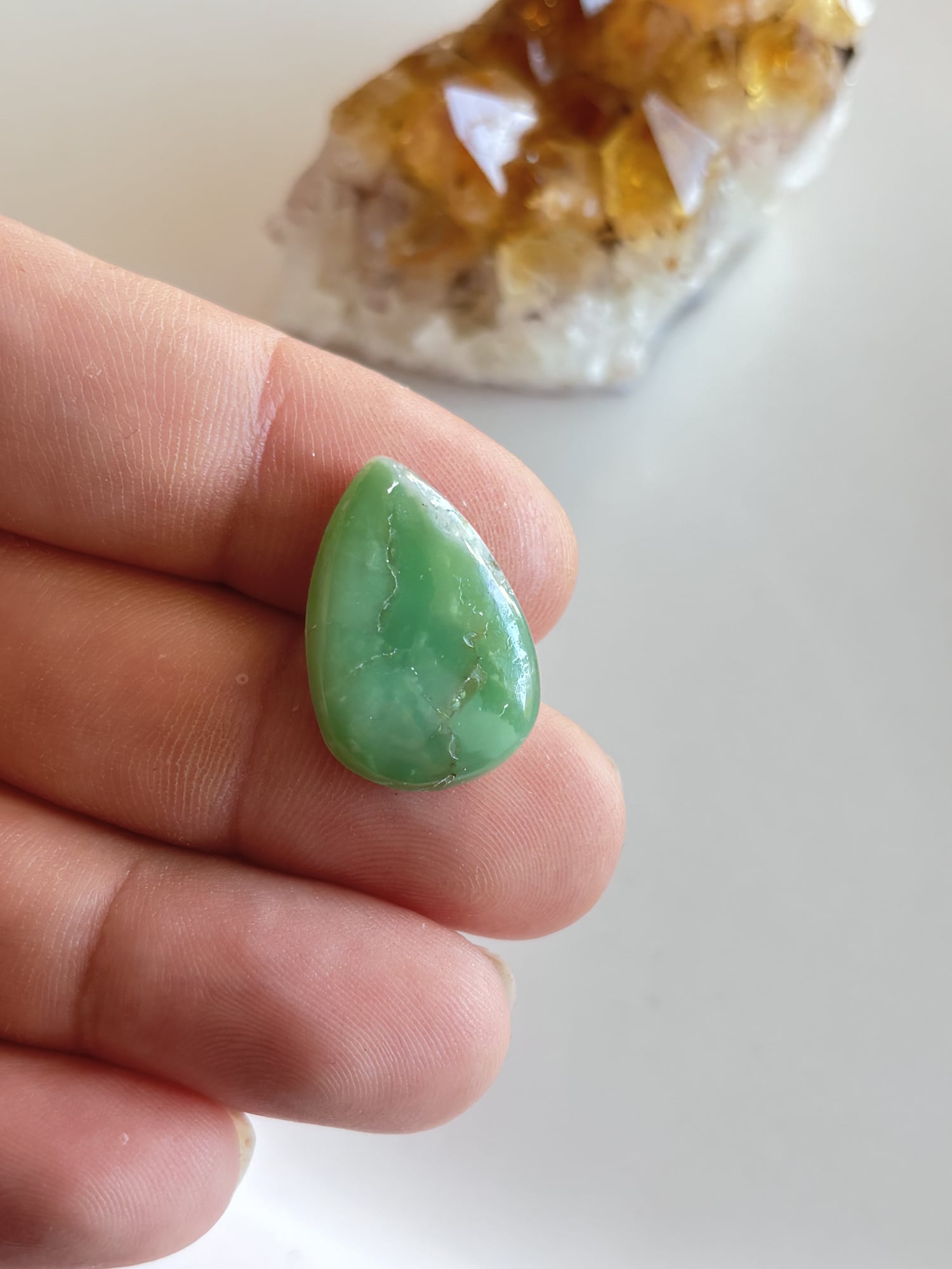 24mm Chrysoprase Cabochon for Custom Jewelry Designs - Image 2