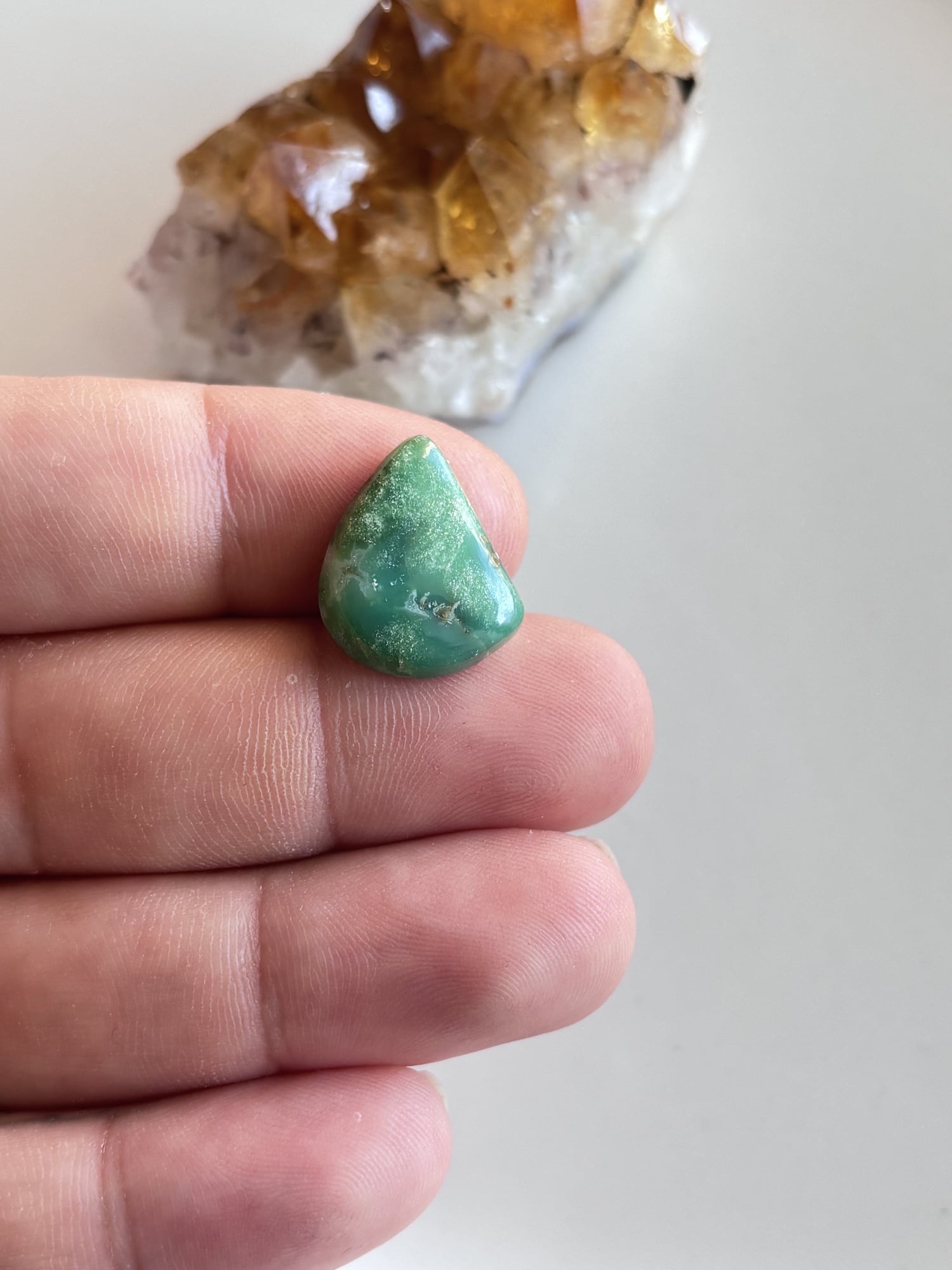 19mm Chrysoprase Cabochon for Handmade Pendants - Image 2