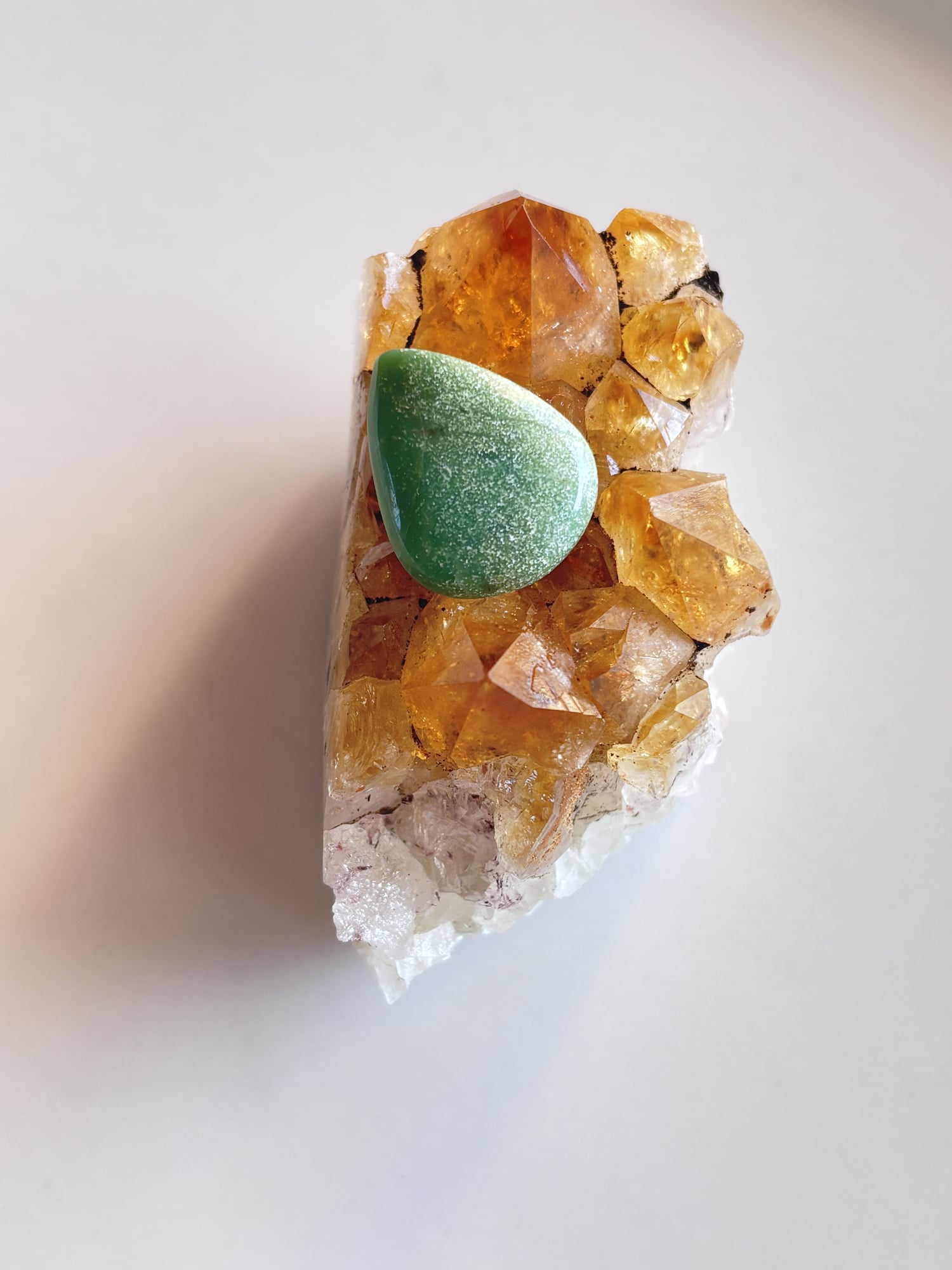 21mm Chrysoprase Cabochon for Macramé Necklaces