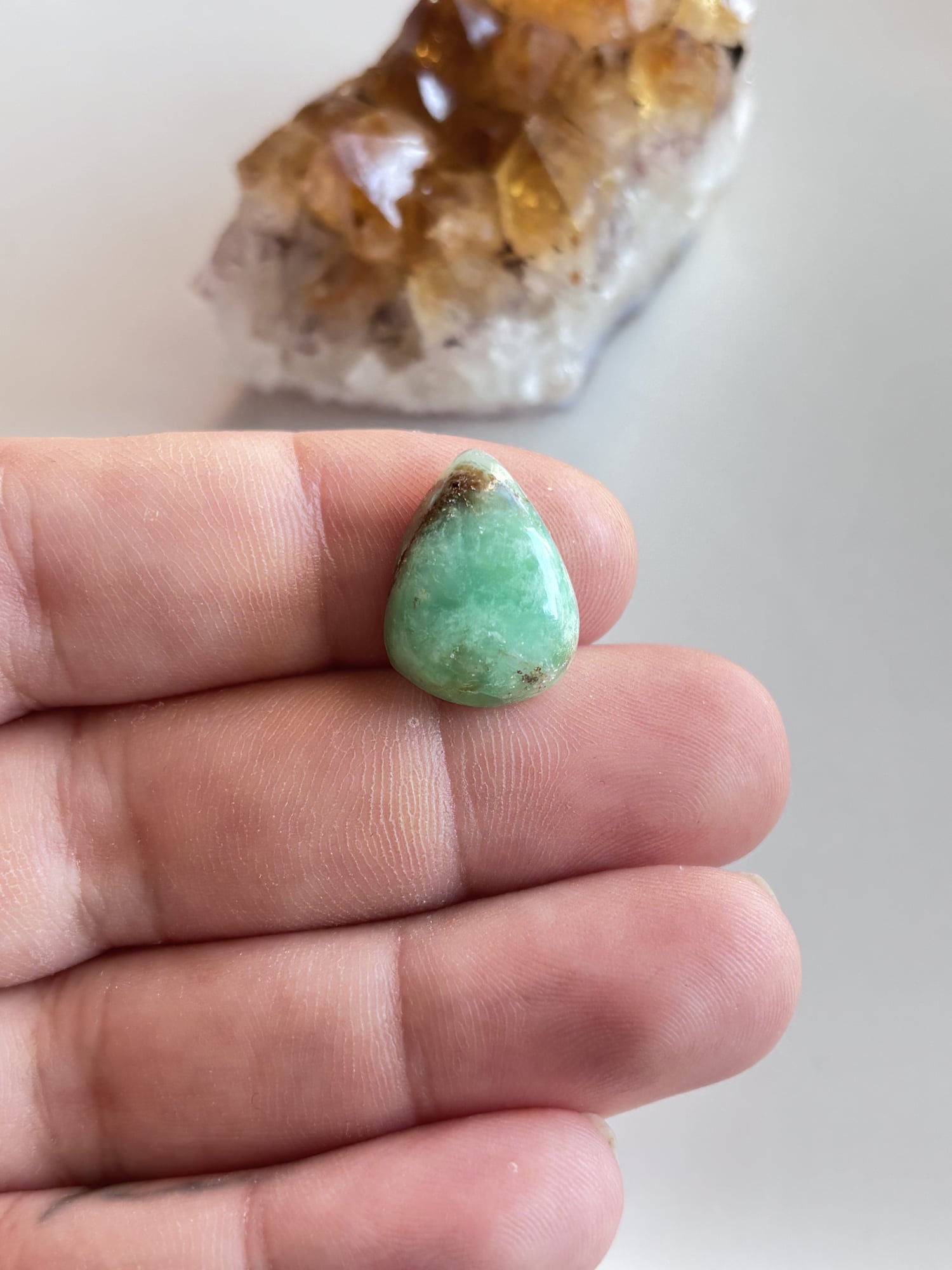 20mm Chrysoprase Cabochon for Artisan Jewelry - Image 2