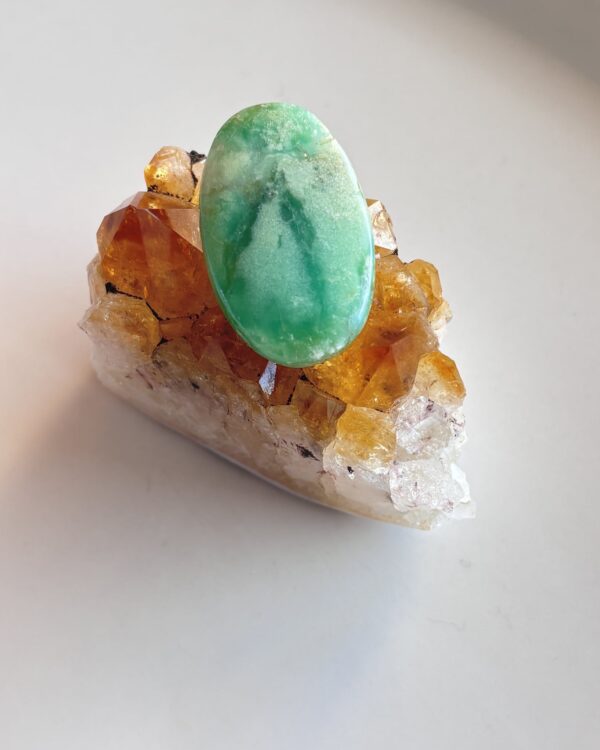 35mm Chrysoprase Cabochon for Handcrafted Accessories