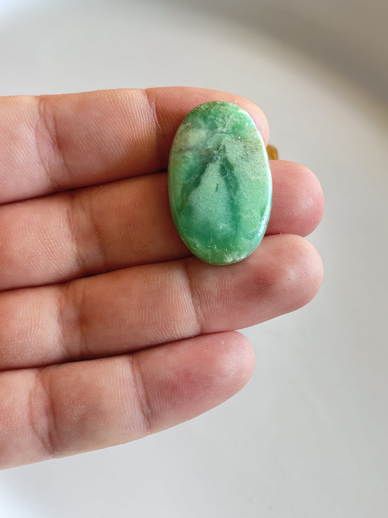 35mm Chrysoprase Cabochon for Handcrafted Accessories - Image 2
