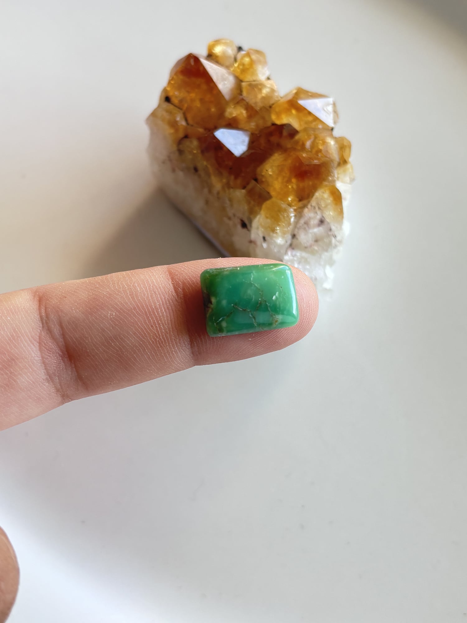 17mm Chrysoprase Cabochon for Wrapped Pendants - Image 2