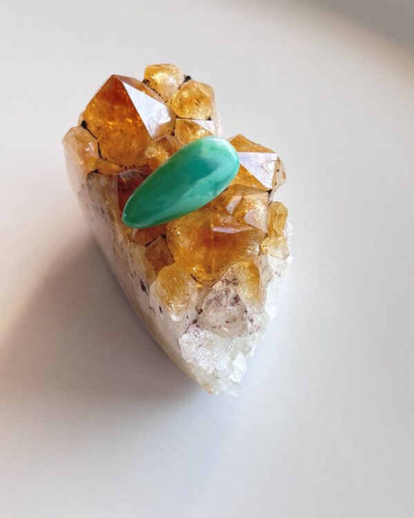 24mm Chrysoprase Cabochon for Handmade Pendants