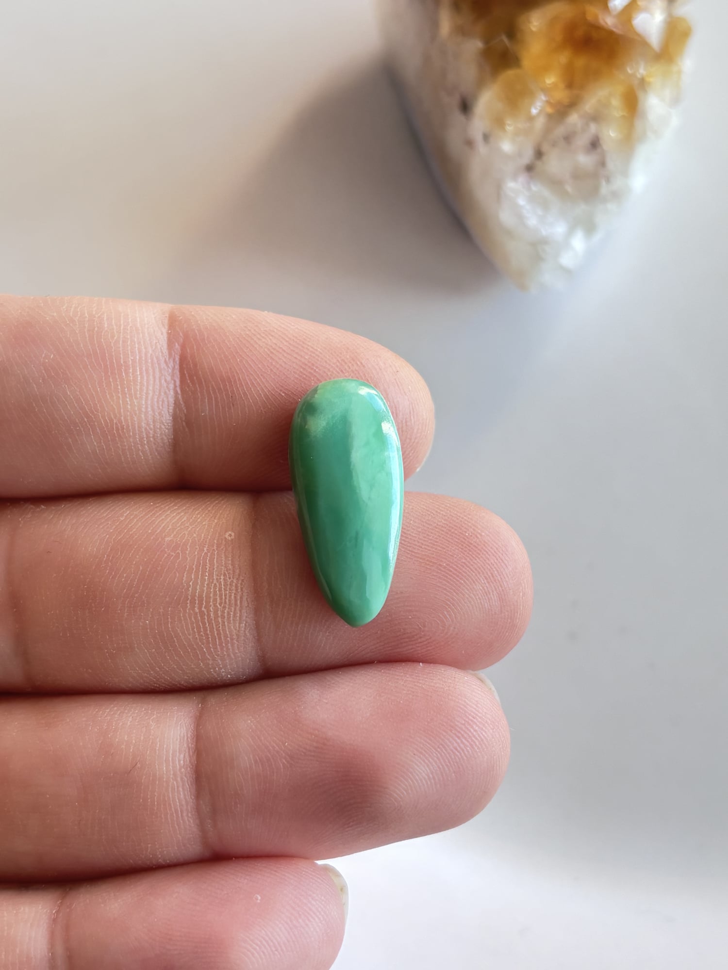 24mm Chrysoprase Cabochon for Handmade Pendants - Image 2