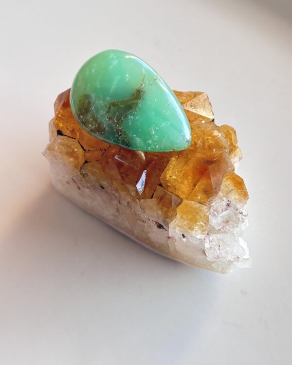 32mm Chrysoprase Gemstone for Necklace Making