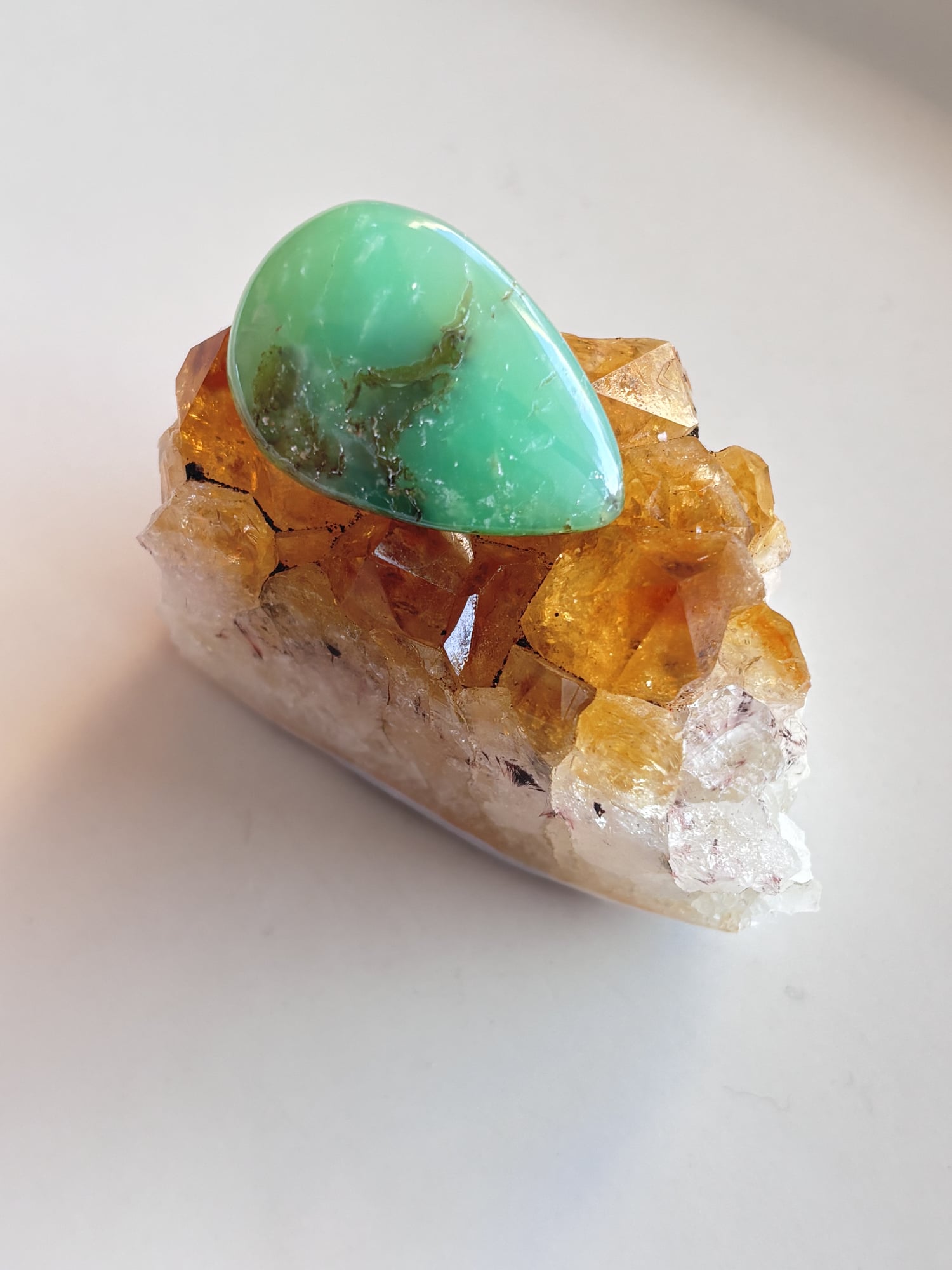 32mm Chrysoprase Gemstone for Necklace Making