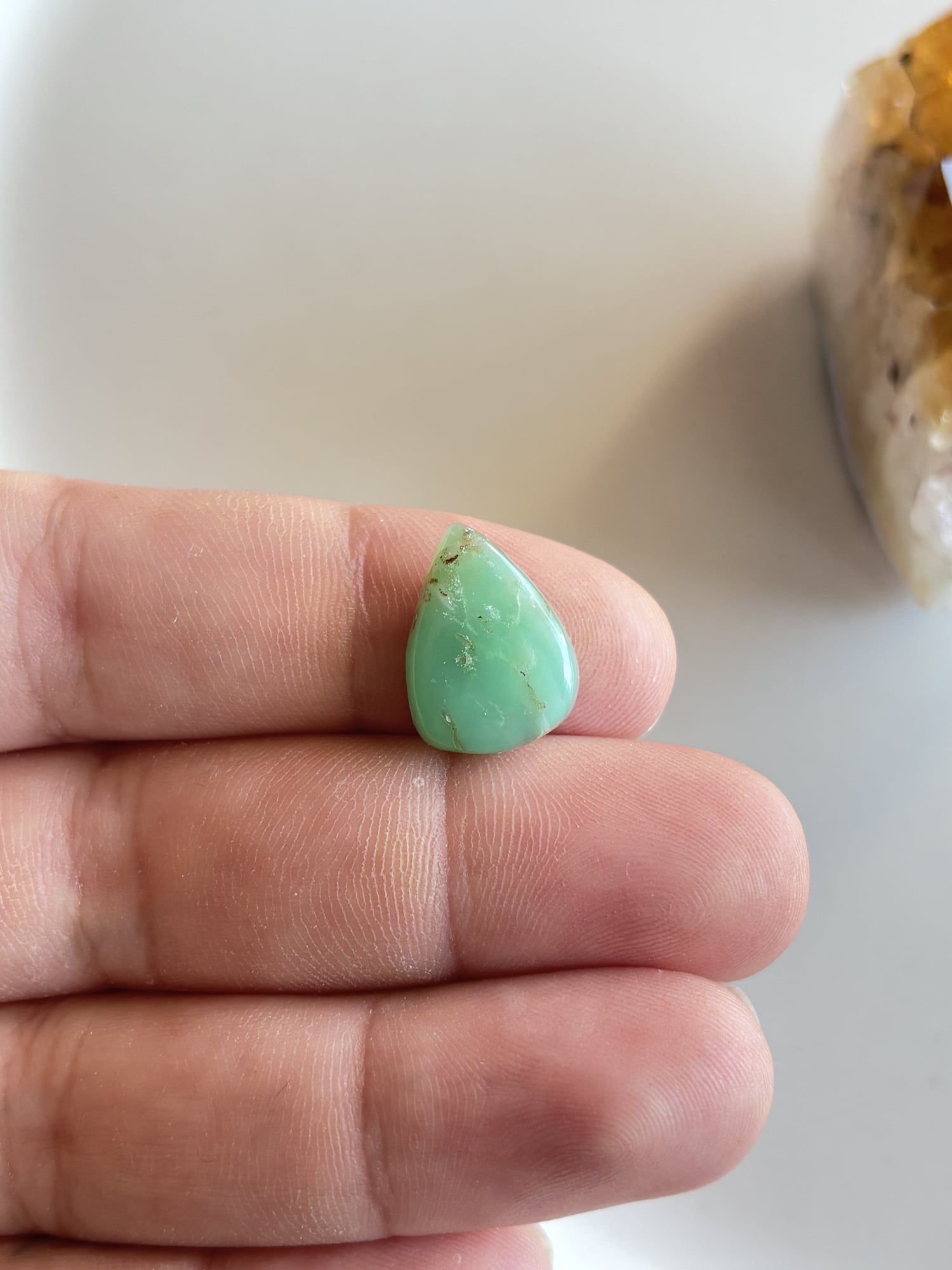 18mm Chrysoprase Cabochon for Handcrafted Accessories - Image 2