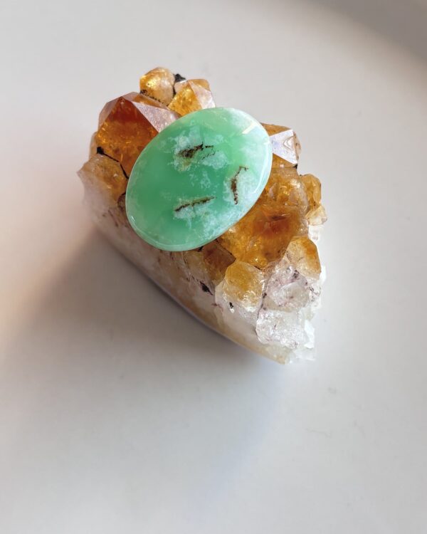 31mm Chrysoprase Cabochon for Personal Jewelry Projects