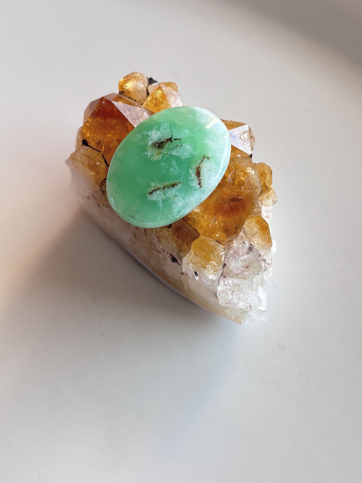 31mm Chrysoprase Cabochon for Personal Jewelry Projects