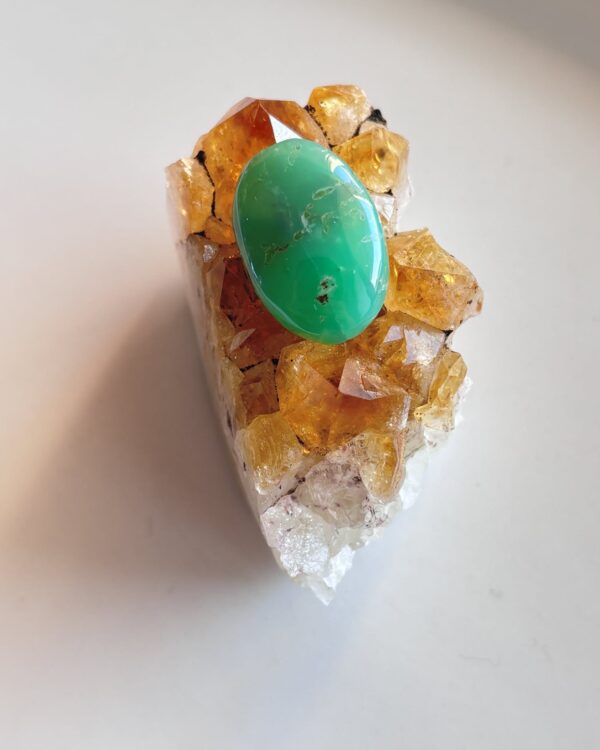 25mm Chrysoprase Gemstone for Handmade Necklaces
