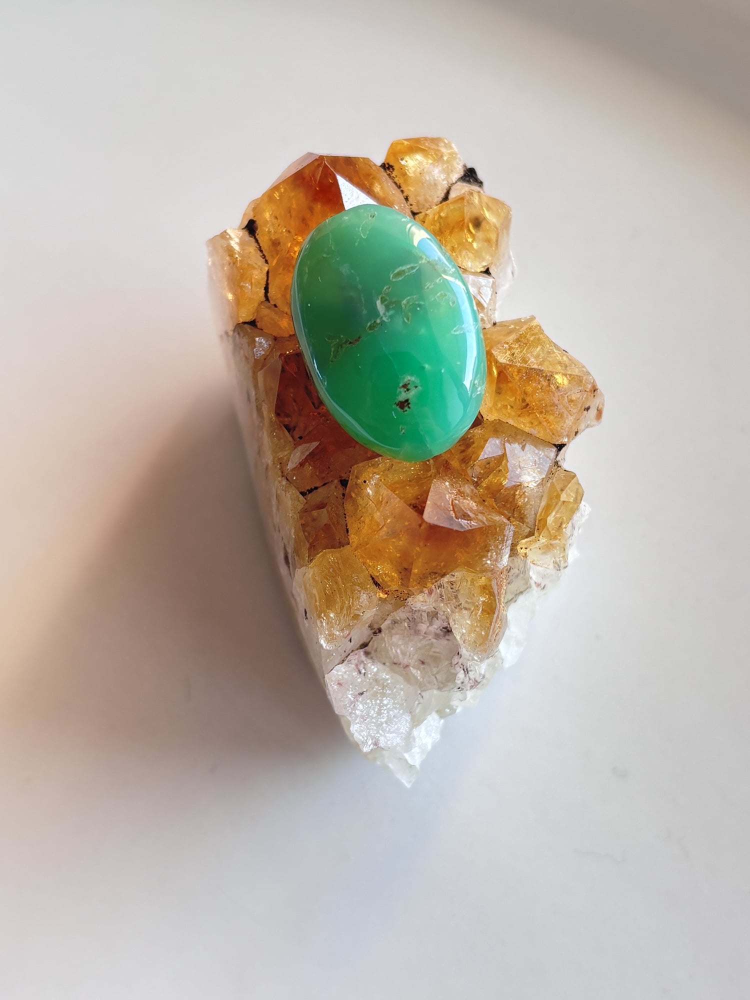 25mm Chrysoprase Gemstone for Handmade Necklaces