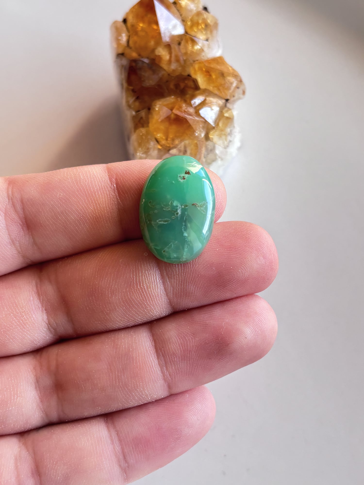 25mm Chrysoprase Gemstone for Handmade Necklaces - Image 2