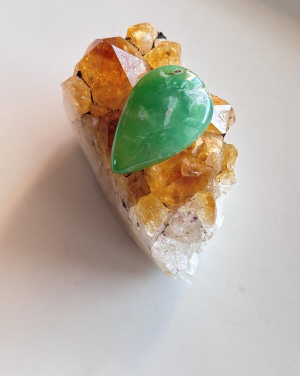 30mm Chrysoprase Cabochon for Custom Jewelry Designs