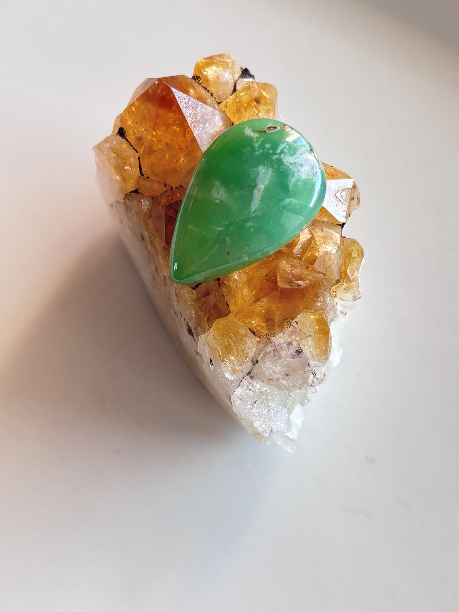 30mm Chrysoprase Cabochon for Custom Jewelry Designs