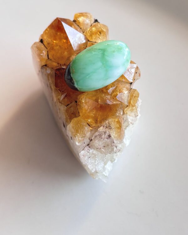 26mm Chrysoprase Cabochon for Handmade Pendants