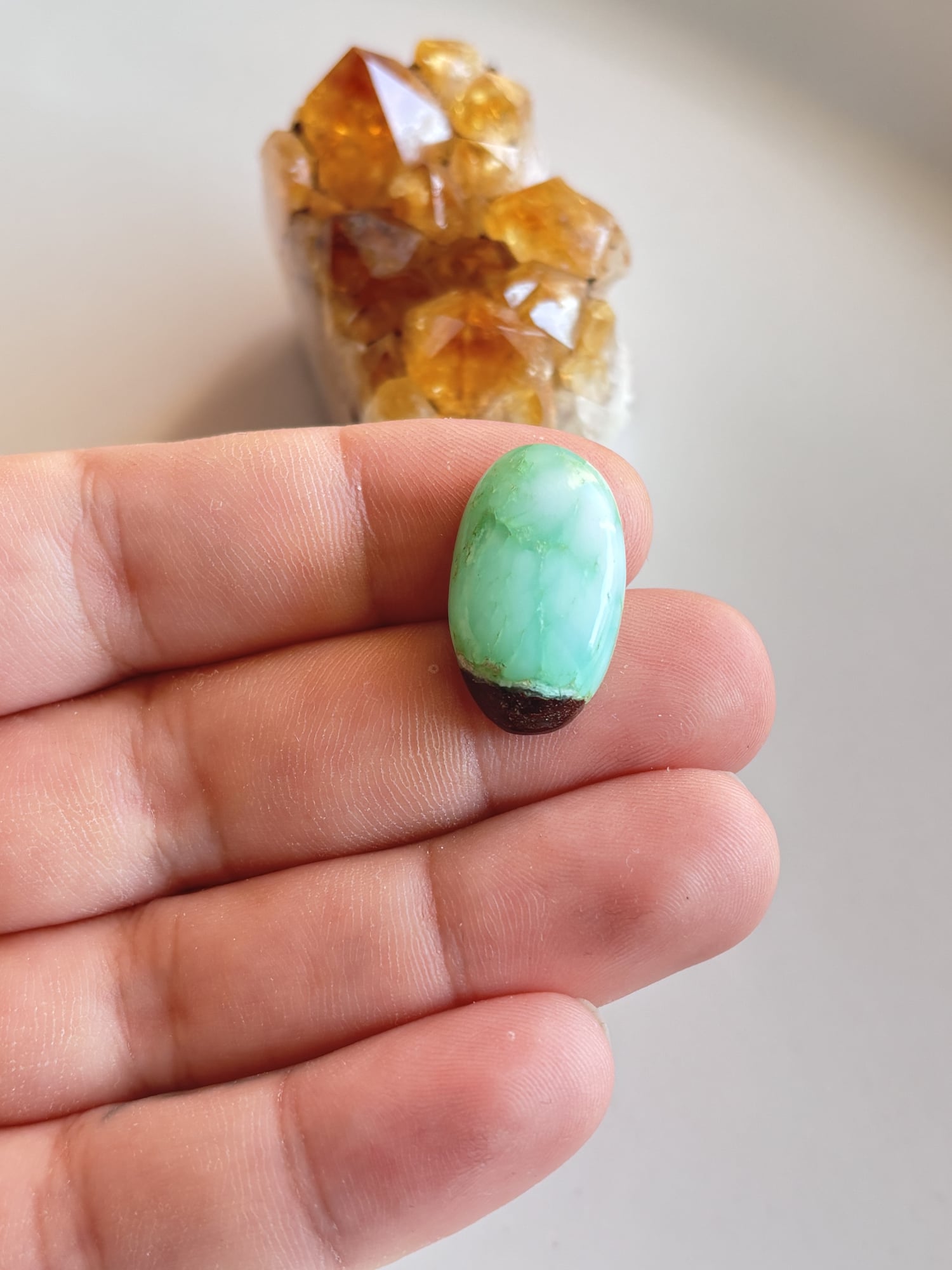 26mm Chrysoprase Cabochon for Handmade Pendants - Image 2