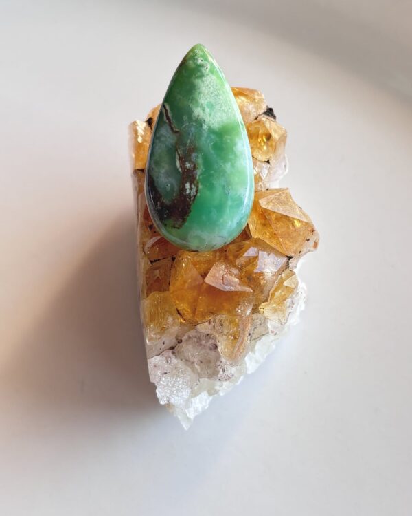 38mm Chrysoprase Cabochon for Artisan Jewelry