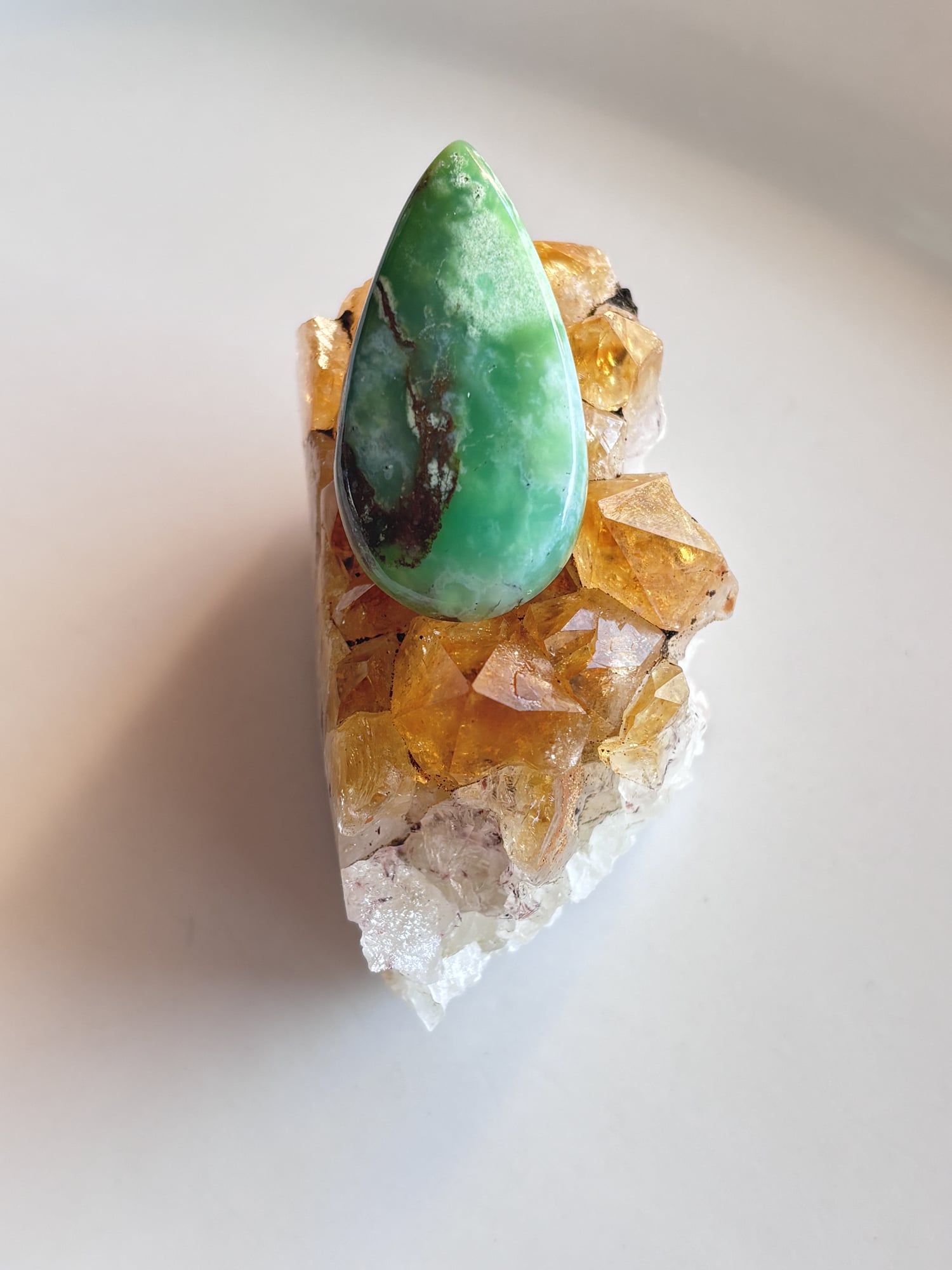 38mm Chrysoprase Cabochon for Artisan Jewelry