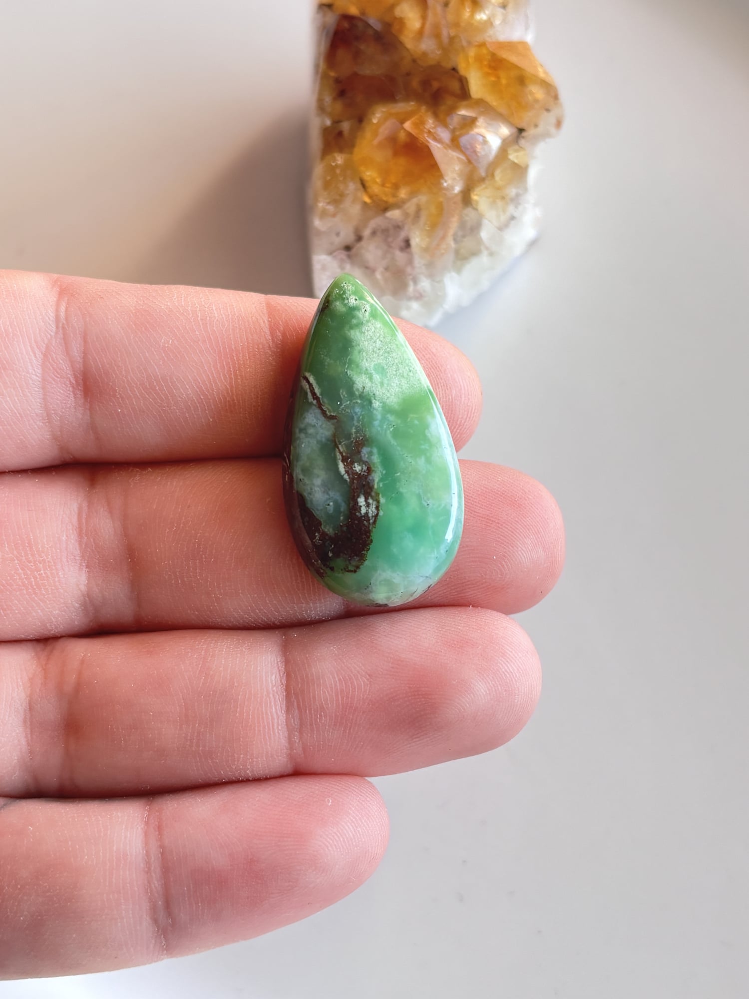 38mm Chrysoprase Cabochon for Artisan Jewelry - Image 2