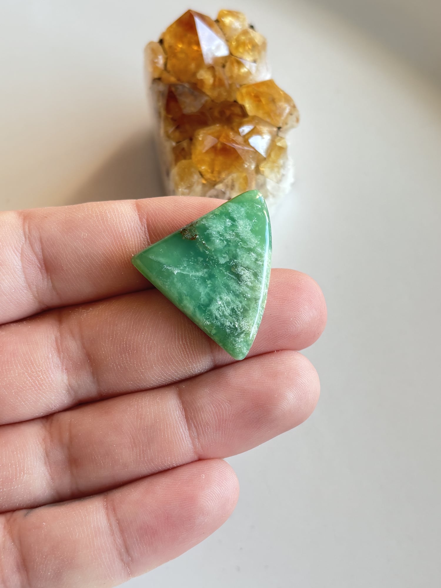 36mm Chrysoprase Cabochon for Jewelry Settings - Image 2
