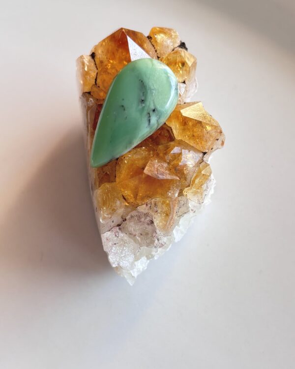 31mm Chrysoprase Gemstone for Necklace Making
