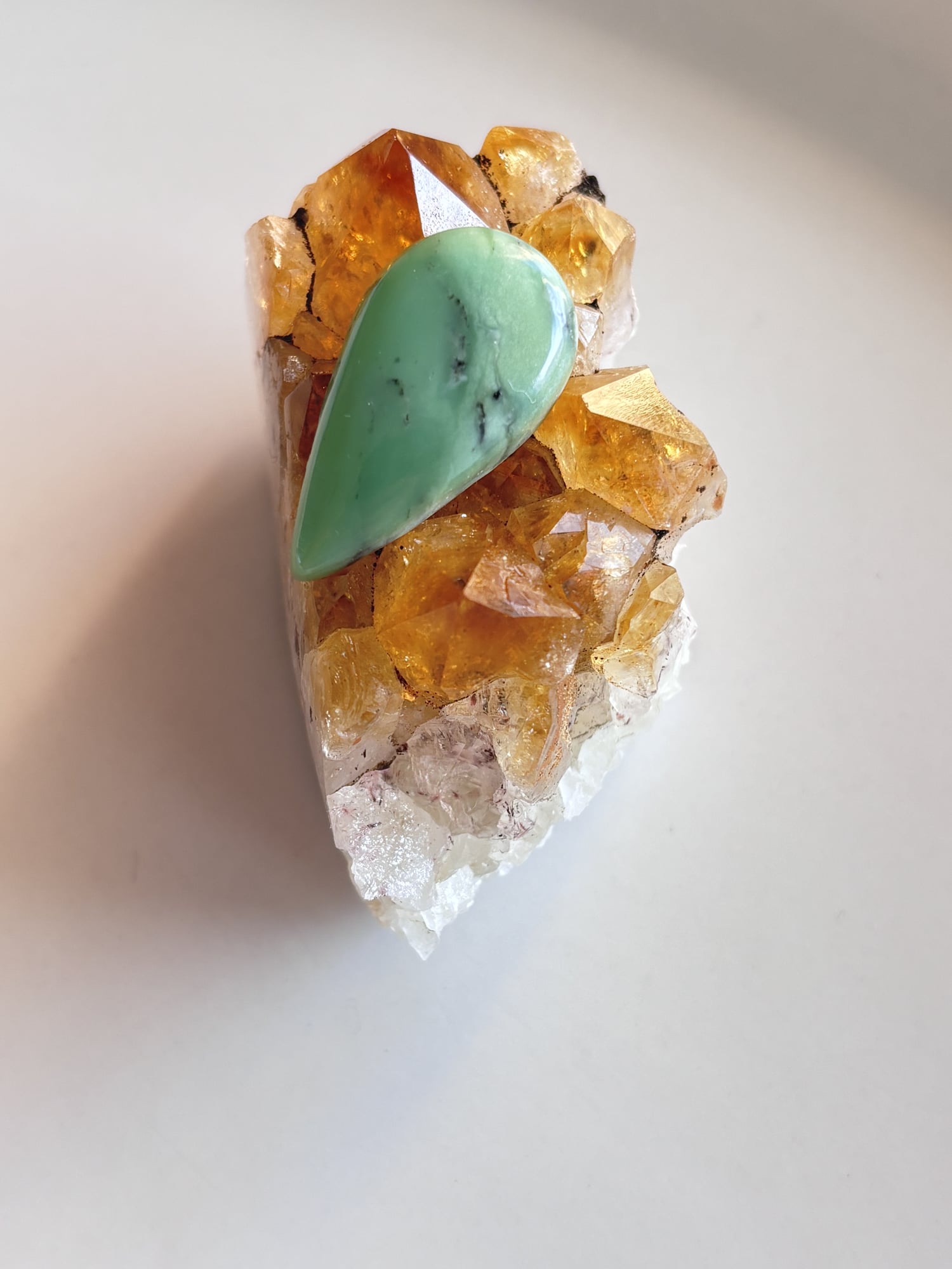 31mm Chrysoprase Gemstone for Necklace Making