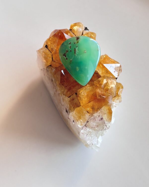 24mm Chrysoprase Cabochon for Wrapped Pendants
