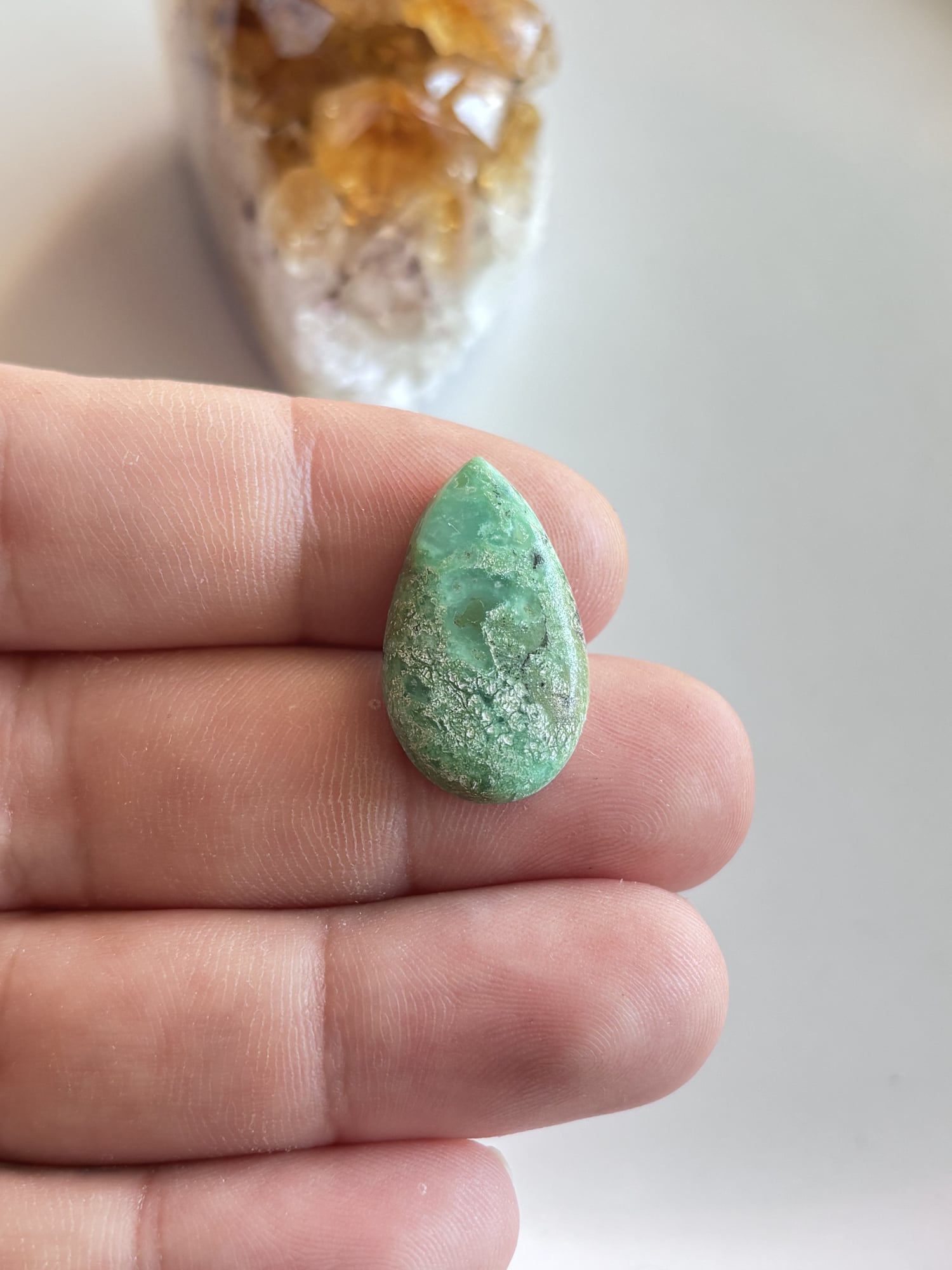 26mm Chrysoprase Cabochon for Custom Jewelry Designs - Image 2