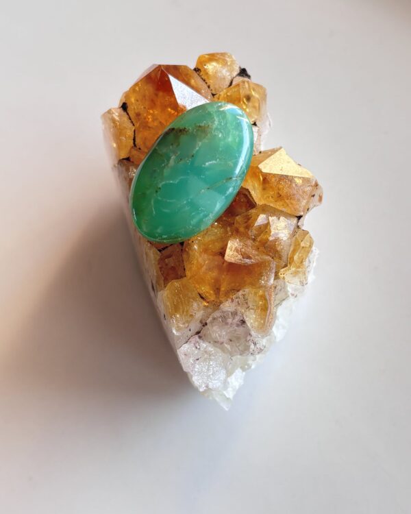 28mm Chrysoprase Cabochon for Handmade Pendants