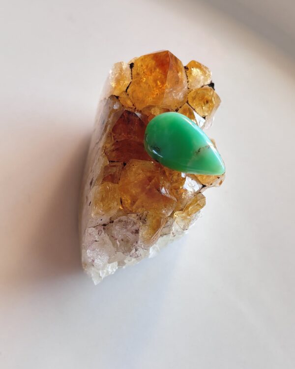 24mm Chrysoprase Cabochon for Artisan Jewelry