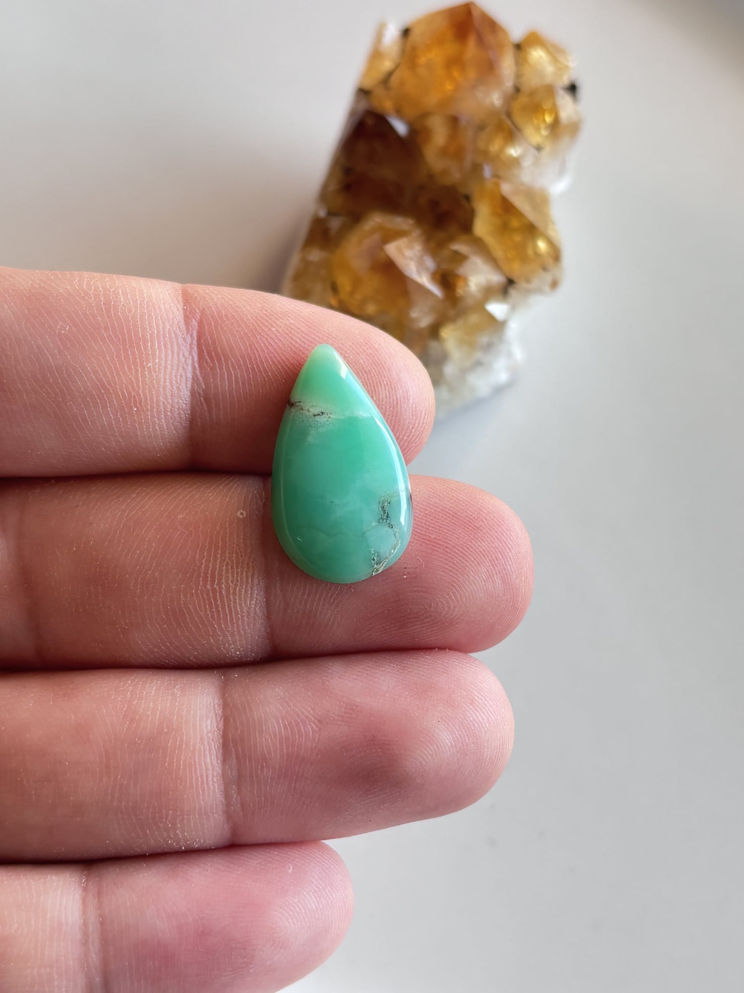 24mm Chrysoprase Cabochon for Artisan Jewelry - Image 2