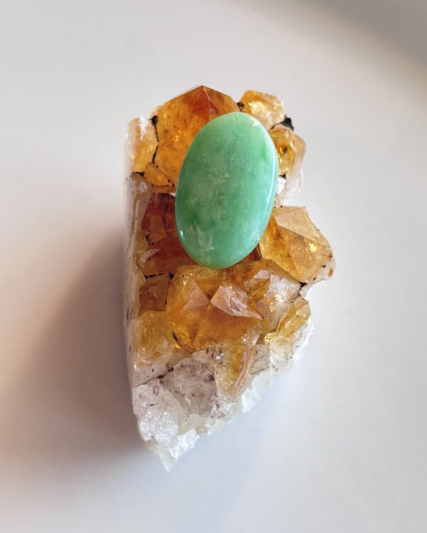 26mm Chrysoprase Cabochon for Handcrafted Accessories
